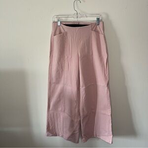Old Navy High-Waisted Cropped Wide-Leg Pants Size Petite Medium in Mollusk Pink